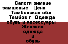 Сапоги зимние замшевые › Цена ­ 2 500 - Тамбовская обл., Тамбов г. Одежда, обувь и аксессуары » Женская одежда и обувь   